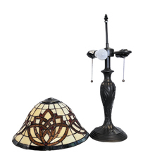 Load image into Gallery viewer, Celtic Blooming Flower Stained Glass Lamp
