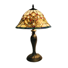 Load image into Gallery viewer, Celtic Blooming Flower Stained Glass Lamp