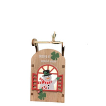Load image into Gallery viewer, Snowman Wood Light Up Sled Ornament