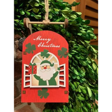 Load image into Gallery viewer, Irish Wood Light Up Sled Ornament