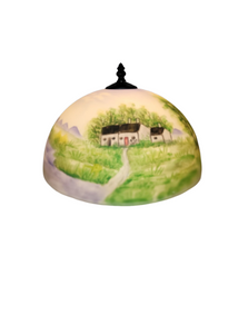 Reverse Painted Lamp - Irish Country Side