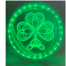 Load image into Gallery viewer, Celtic Shamrock Lighted Window Ornament