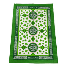 Load image into Gallery viewer, Scattered Shamrocks Irish Tea Towel