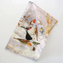 Load image into Gallery viewer, Packs of Winter Birds Irish Countryside Cotton Tea Towel