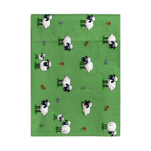 Load image into Gallery viewer, Packs of Fluffy Flock Green Irish Sheep Cotton Tea Towel