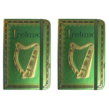 Load image into Gallery viewer, Irish Harp Green Notebook