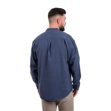 Load image into Gallery viewer, Grandfather Shirt for Mens - Vintage Cotton and Linen Long-Sleeve Ireland Traditional Shirt Collarless