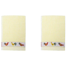 Load image into Gallery viewer, Packs of Poli-Dri Chickens Cotton Tea Towel