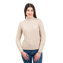 Load image into Gallery viewer, Cable Knit Turtle Neck Sweater