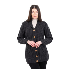Load image into Gallery viewer, Ladies Shawl Collar Cardigan