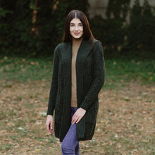 Load image into Gallery viewer, Ladies Classic Fit Long Cardigan with Hood