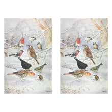 Load image into Gallery viewer, Packs of Winter Birds Irish Countryside Cotton Tea Towel