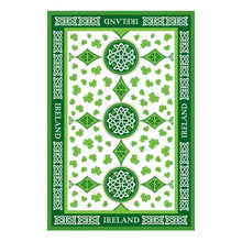 Load image into Gallery viewer, Scattered Shamrocks Irish Tea Towel