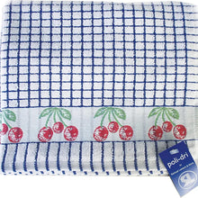 Load image into Gallery viewer, Packs of Poli-Dri Cherries Cotton Tea Towel