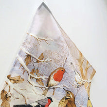 Load image into Gallery viewer, Packs of Winter Birds Irish Countryside Cotton Tea Towel