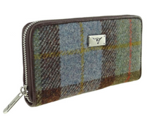 Load image into Gallery viewer, Long Scottish Harris Tweed Zip Purse