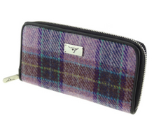 Load image into Gallery viewer, Long Scottish Harris Tweed Zip Purse