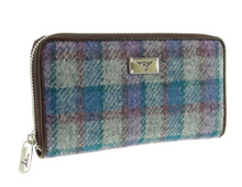 Load image into Gallery viewer, Long Scottish Harris Tweed Zip Purse