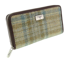 Load image into Gallery viewer, Long Scottish Harris Tweed Zip Purse