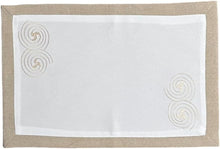 Load image into Gallery viewer, Celtic Knots Embroidered Poly Placemats Set of 2