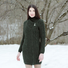 Load image into Gallery viewer, Cable Knit Side Zip Long Cardigan