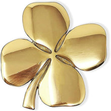 Load image into Gallery viewer, Four Leaf Clover Brass Wall Hanging Irish Blessing