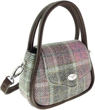Load image into Gallery viewer, Harris Tweed Buchan Round Mini Handbag - Tartan Style
