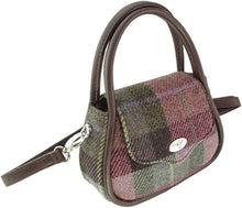 Load image into Gallery viewer, Harris Tweed Buchan Round Mini Handbag - Tartan Style