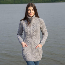Load image into Gallery viewer, Soft Touch Ladies Aran Zip Cardigan