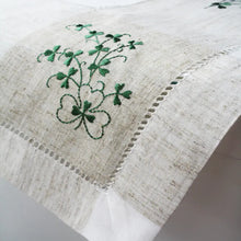Load image into Gallery viewer, Packs of Kinsale Shamrock Embroidered Tablecloth 36x36