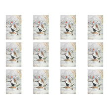 Load image into Gallery viewer, Packs of Winter Birds Irish Countryside Cotton Tea Towel
