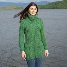 Load image into Gallery viewer, Soft Touch Ladies Aran Zip Cardigan