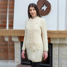 Load image into Gallery viewer, Cable Knit Side Zip Long Cardigan
