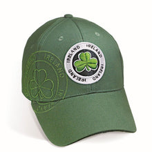 Load image into Gallery viewer, Irish Shamrock Embroidered Baseball Cap - Black or Green