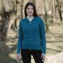 Load image into Gallery viewer, Ladies Double Collar Zipped Cardigan