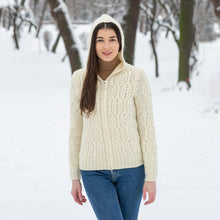 Load image into Gallery viewer, Ladies Double Collar Zipped Cardigan