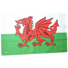 Load image into Gallery viewer, Wales Flag Tea Towel - Cotton Dragon Design