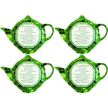 Load image into Gallery viewer, Irish Blessing China Tea Bag Holder-Shamrock Garden