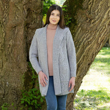 Load image into Gallery viewer, Ladies Classic Fit Long Cardigan with Hood