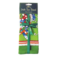 Load image into Gallery viewer, Celtic Peacock Irish Tea Towel