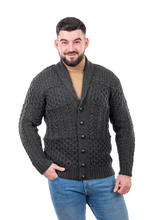 Load image into Gallery viewer, Mens Cable Shawl-Collar Cardigan