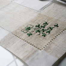 Load image into Gallery viewer, Packs of Linen Kinsale Shamrock Table Runner 14x72 Inches
