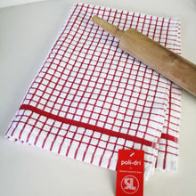 Load image into Gallery viewer, Red Poli Dri Tea Towel Red
