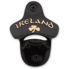 Load image into Gallery viewer, Ireland Shamrock Brass Wall Bottle Opener