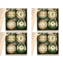 Load image into Gallery viewer, Irish Shamrock Designed Christmas Baubles Set of 4