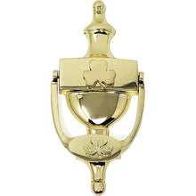 Load image into Gallery viewer, Shamrock Brass Door Knocker 8'' Irish Celtic