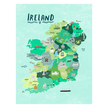 Load image into Gallery viewer, Ireland Map Lap Blanket 28x39 Sherpa Backed