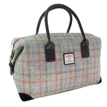 Load image into Gallery viewer, Harris Tweed Overnight Weekend Bag Tartan Design