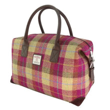 Load image into Gallery viewer, Harris Tweed Overnight Weekend Bag Tartan Design