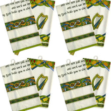 Load image into Gallery viewer, Irish Blessing &amp; Emblems of Ireland Tea Towel Set of 2